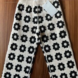 NWT Zara 4Y Crochet Floral Pants